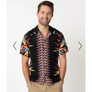 NEW 40s Repro Kamehameha Hawaiian Rayon Shirt L-XL